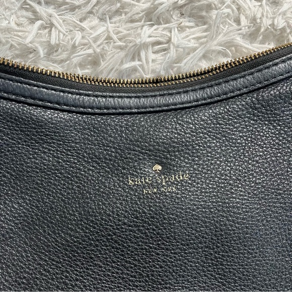 Kate spade black pebbled leather should bag with chain detail - Picture 2 of 7